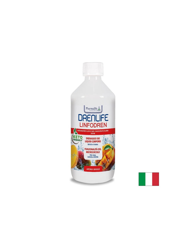 Брезови листа 1800 mg + Готу кола + Бромелаин – Лимфен дренаж и отоци, Drenlife Linfodren, 500 ml  Pharmalife Research - Nutra Best Bulgaria