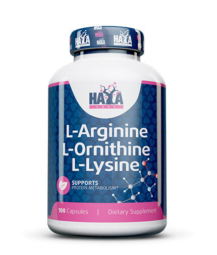 L-Arginine / L-Ornithine / L-Lysine / 100 Caps. - Nutra Best Bulgaria