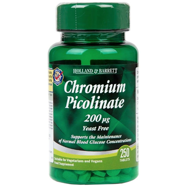 Chromium Picolinate 200 mcg - 250 Таблетки - Nutra Best Bulgaria