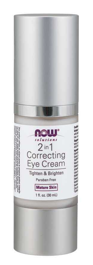 Коригиращ крем за очи - 2 IN 1 CORRECTING EYE CREAM - 28 ml  NOW Foods - Nutra Best Bulgaria