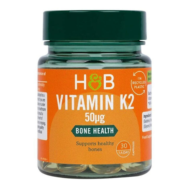 Витамин К2 (Vitamin K2) (MK7) 50мкг 30 капсули HOLLAND & BARRETT - Nutra Best