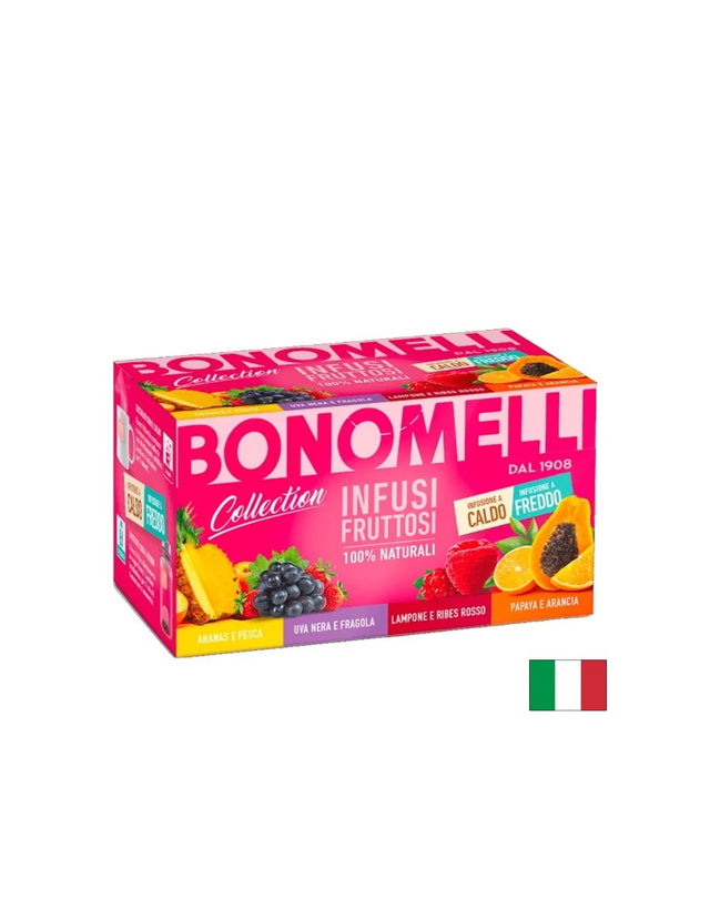 Плодов чай (микс малина, ягода, папая, ананас), 20 пакетчета  Bonomelli - Nutra Best Bulgaria