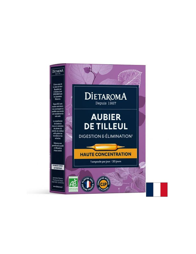 Черен дроб и жлъчка - Беловина от липа, 20 ампули за пиене  Dietaroma - Nutra Best Bulgaria