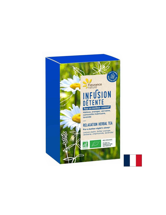 Успокояващ чай за нервната система, БИО, 20 филтърни пакетчета  Fleurance Nature - Nutra Best Bulgaria