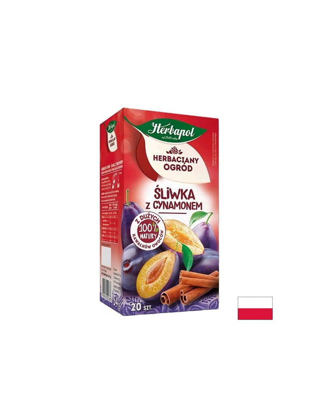 Чай Слива и Канела, 20 филтърни пакетчета  Herbapol - Nutra Best Bulgaria