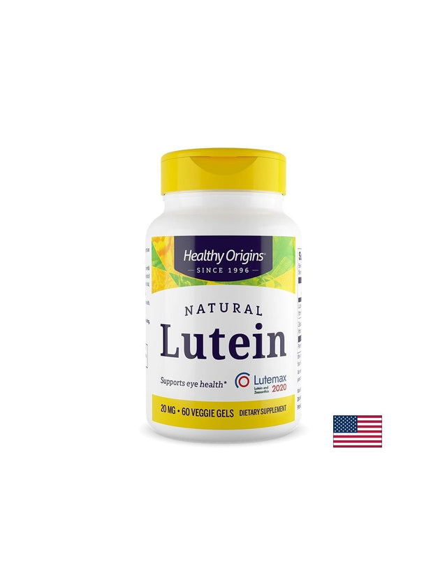 Лутеин Подкрепа за зрението и ретината 20 mg, 60 капсули  Healthy Origins - Nutra Best Bulgaria