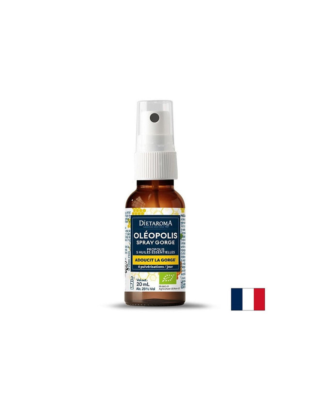 Олеополис – Спрей за гърло с етерични масла при дразнене и сухота, 20 ml  Dietaroma - Nutra Best Bulgaria