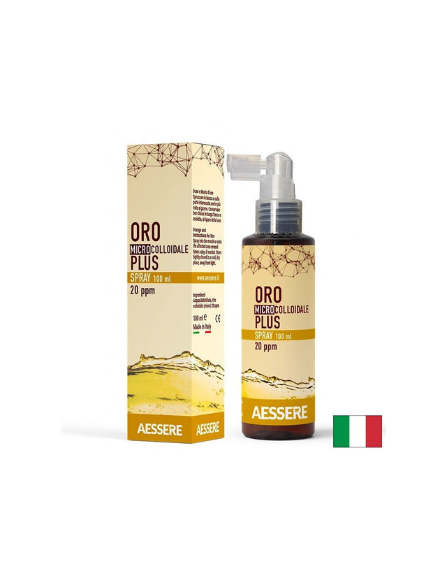 Микроколоидно злато 20 ppm – Успокояващ спрей за кожа, 100 ml  Aessere - Nutra Best Bulgaria
