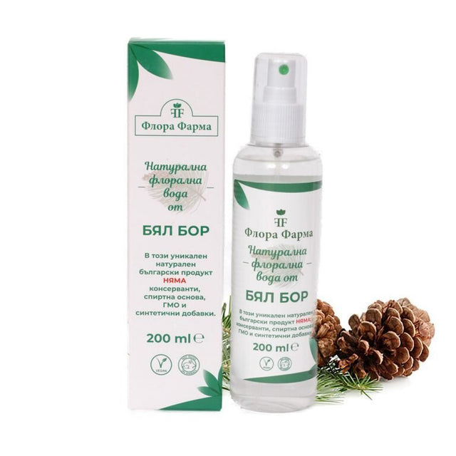 Натурална флорална вода от бял бор – 200 мл FLORA PHARMA  Флора Фарма - Nutra Best Bulgaria