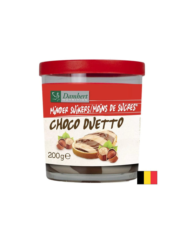 Шоколадов крем за мазане, ДУО (без захар), 200 g  Damhert - Nutra Best Bulgaria