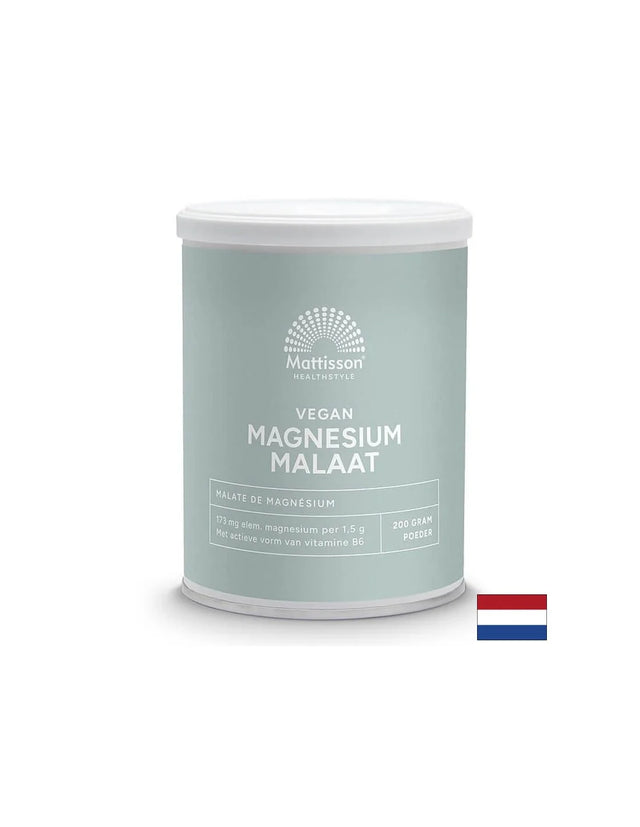 В помощ на сърцето и мускулите - Магнезий (малат), 200 g прах Mattisson Healthstyle - Nutra Best