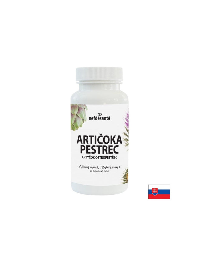 Артишок 200 mg + Бял трън 187.5 mg – Черен дроб и жлъчка, 60 капсули  Nef de Santé - Nutra Best Bulgaria