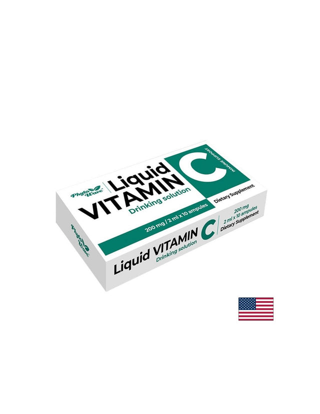 Витамин С 200 mg - 2 ml, разтвор х 10 ампули / кутия  Phyto Wave - Nutra Best Bulgaria