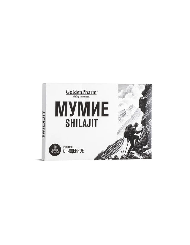 Мумио (шилажит) – Тонус и енергия, 200 mg, 30 таблетки  ЧП Голден Фарм - Nutra Best Bulgaria