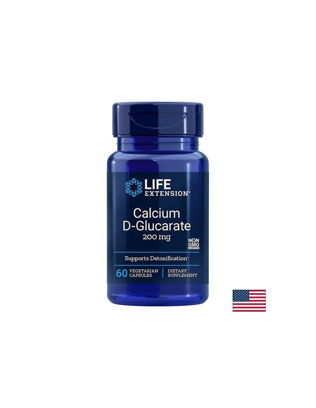 Детоксикация - Калциев Д-Глюкарат, 200 mg х 60 капсули  Life Extension - Nutra Best Bulgaria