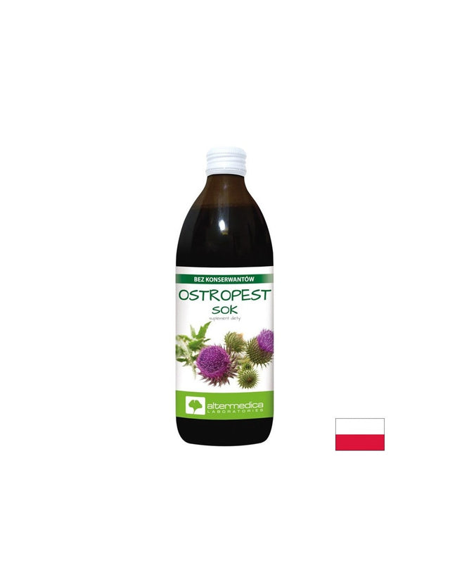 Сок от бял трън 200 mg + Витамин C – Черен дроб и жлъчка, 500 ml, 100 дози  Alter Medica - Nutra Best Bulgaria
