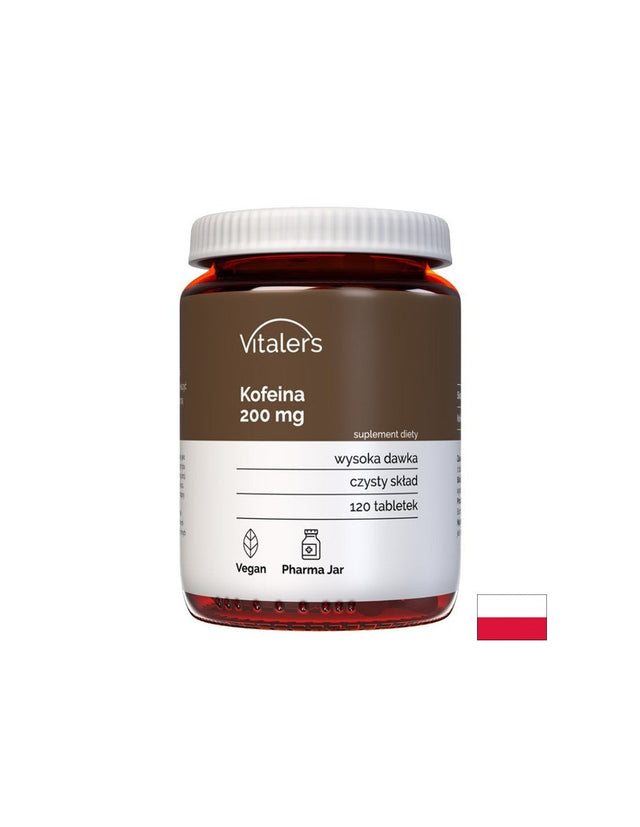 Стимулира енергията и мозъчната функция - Кофеин, 200 mg x 120 таблетки  Vitaler's - Nutra Best Bulgaria