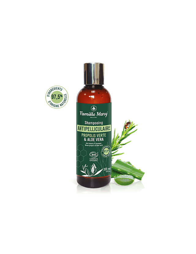 Био шампоан против пърхот с алое вера и зелен прополис, 200 ml  Famille Mary - Nutra Best Bulgaria