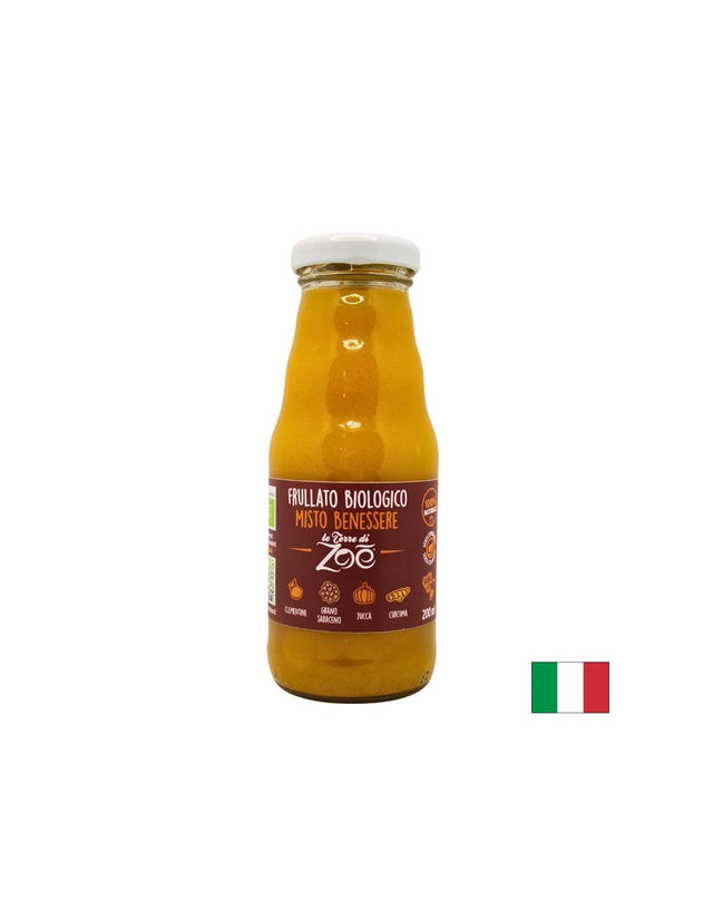 Органик смути от мандарина, тиква, елда, куркума, 200 ml  Le terre di Zoe - Nutra Best Bulgaria