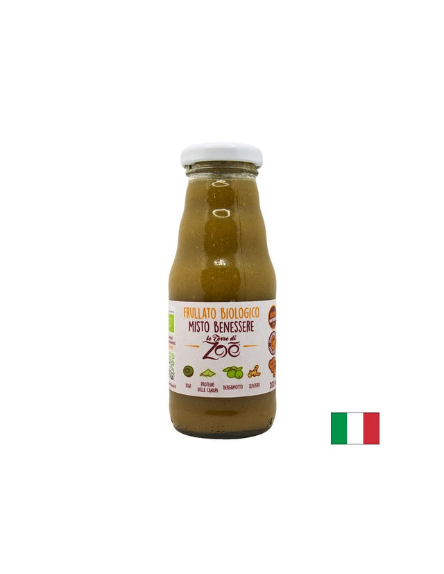 Органик смути от киви, бергамот, коноп и джинджифил, 200 ml  Le terre di Zoe - Nutra Best Bulgaria