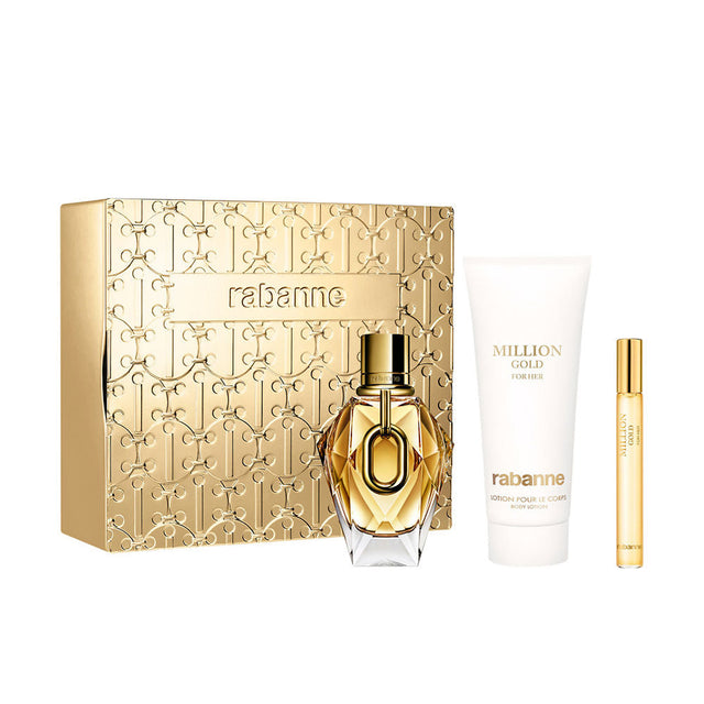 Rabanne Million Gold For Her Eau De Parfum Spray 90ml Set 3 Pieces - Nutra Best Bulgaria