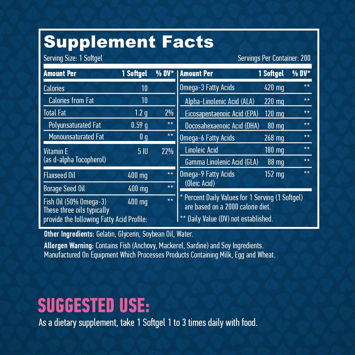 Omega 3-6-9 / 200 Softgels - Nutra Best