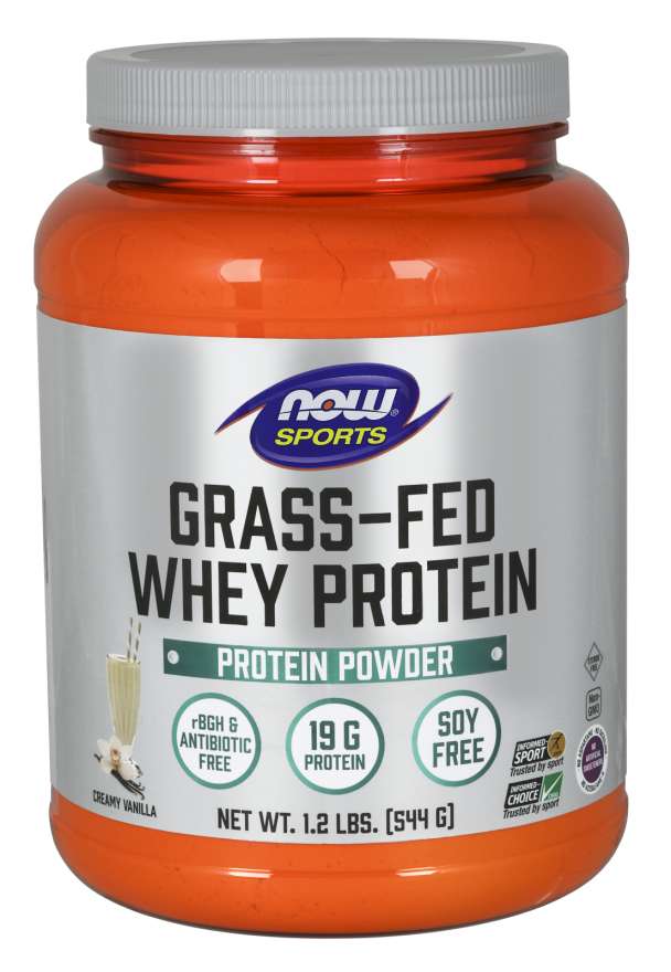 NOW Sports - Grass-Fed Whey Protein - 544 g - Nutra Best Bulgaria