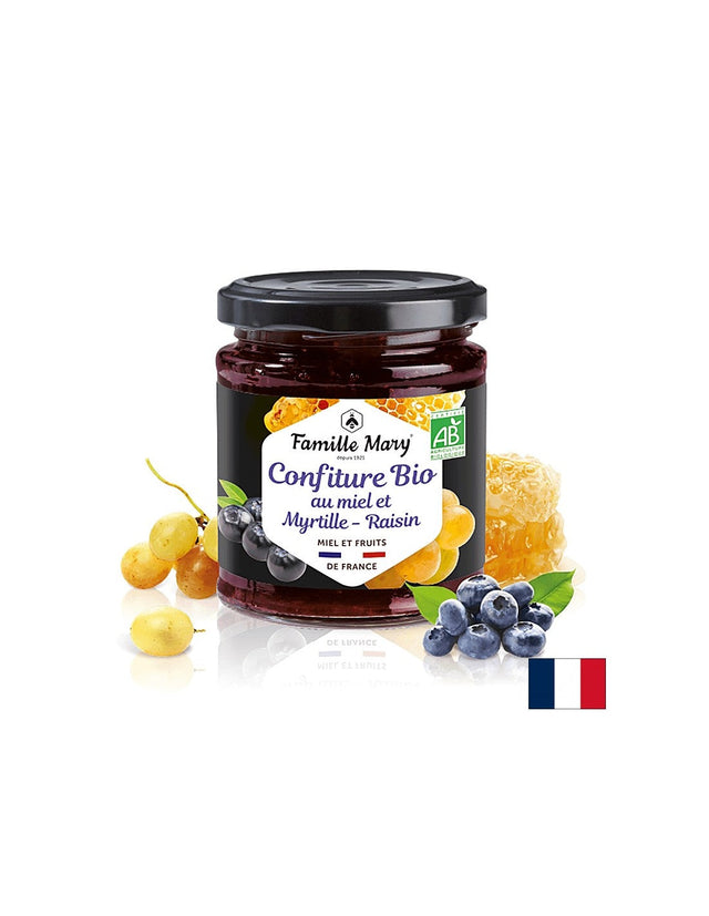 Конфитюр от био мед, боровинки и грозде, 220 g  Famille Mary - Nutra Best Bulgaria