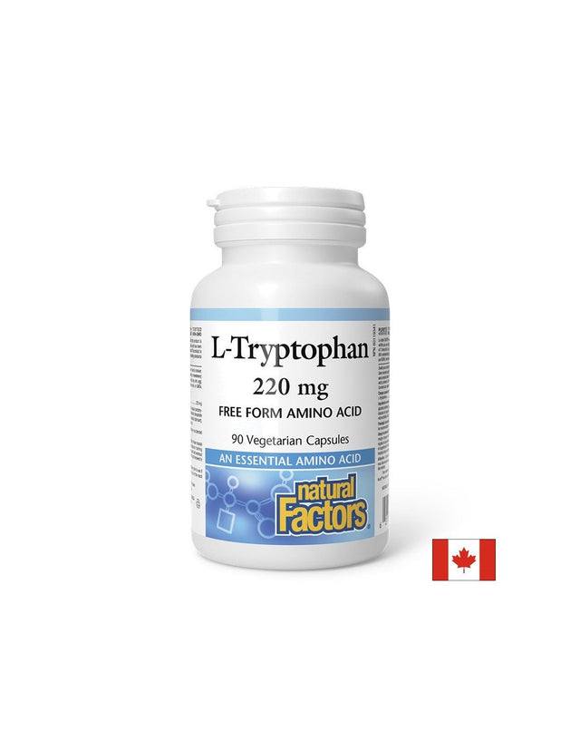 Л-Триптофан – Подпомага съня и доброто настроение, 220 mg, 90 капсули  Natural Factors - Nutra Best Bulgaria