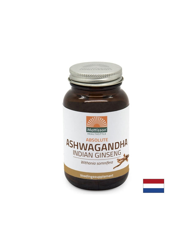 Стрес и добро настроение Ашваганда 225 mg х 90 таблетки  Mattisson Healthstyle - Nutra Best Bulgaria