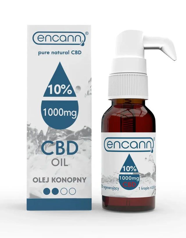 Регенериращо масло СБД 10% - 1000 мг в 10 мл опаковка Encann Blue - Nutra Best Bulgaria