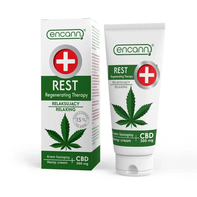 Релаксиращ крем със силно овлажняващ ефект с СБД 15% в 150 мл опаковка Encann Rest - Nutra Best Bulgaria