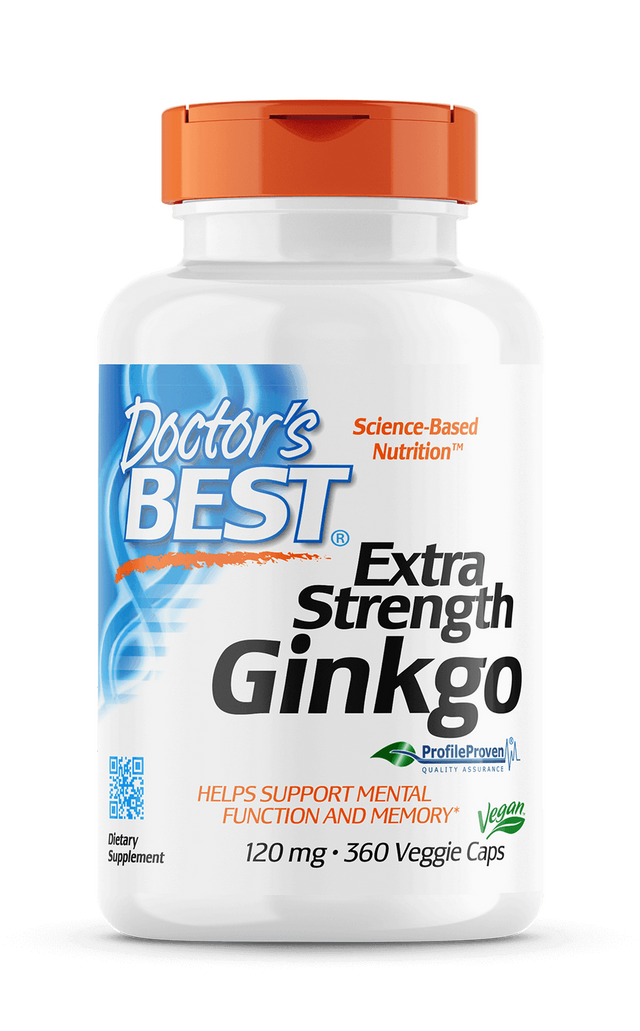 Extra Strength Ginkgo (Гинко Билоба) - повишава умствената функция и паметта 120мг х 360 капсули Doctor's - Nutra Best Bulgaria