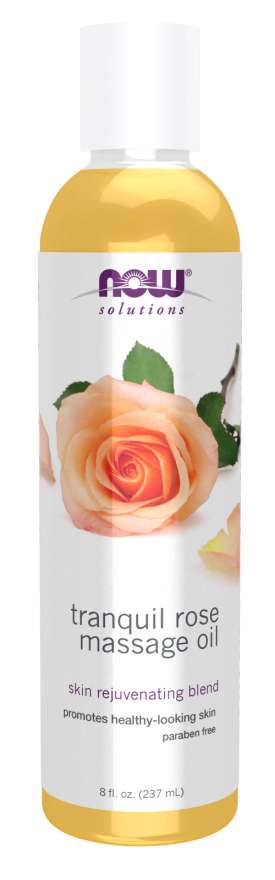 МАСАЖНО МАСЛО С РОЗА - 237 мл  NOW Foods - Nutra Best Bulgaria