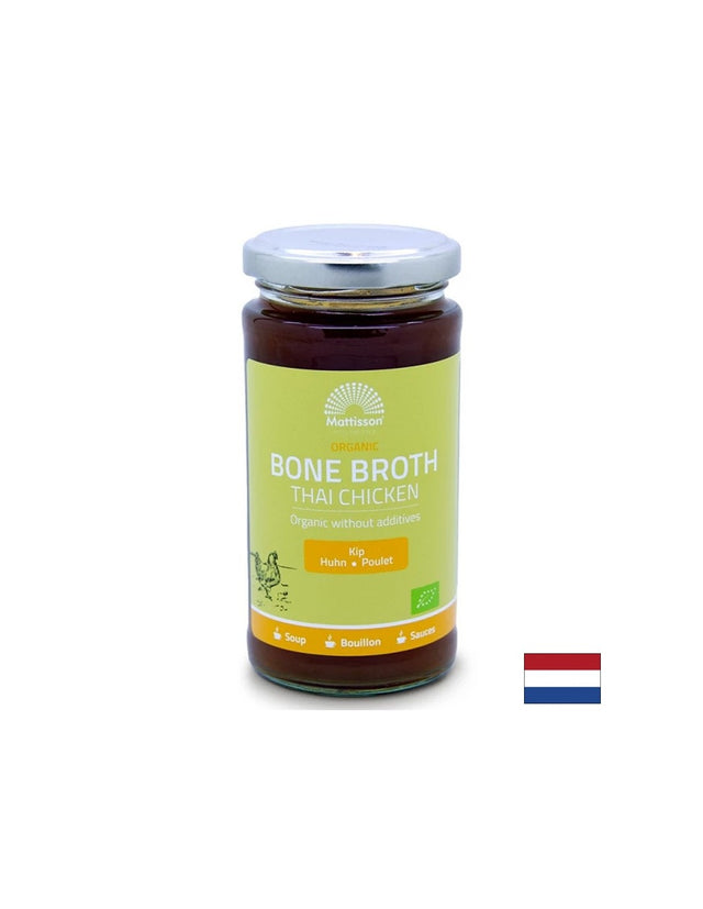 Пилешки костен бульон - био - Със зеленчуци, подправки и сол, 240 ml  Mattisson Healthstyle - Nutra Best Bulgaria
