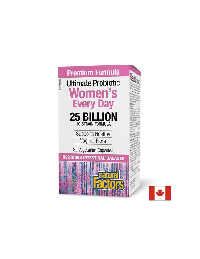 Пробиотик за жени – Баланс на вагиналната и чревната микрофлора, 25 млрд. CFU, 30 капсули  Natural Factors - Nutra Best Bulgaria