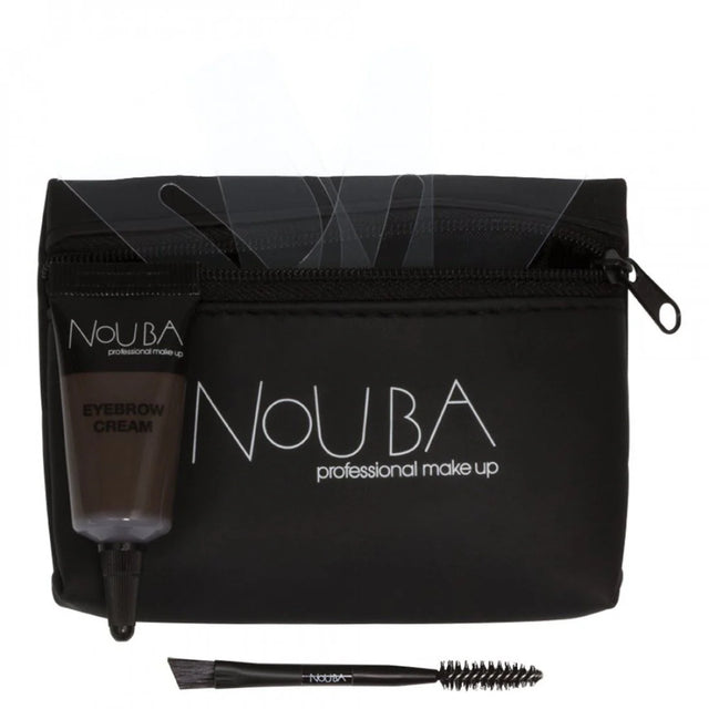 25 Set Nouba: Nouba, Eyebrow Brush + Nouba, Eyebrow Gel, 7 ml + Textile Makeup Bag, Black  Nouba - Nutra Best Bulgaria
