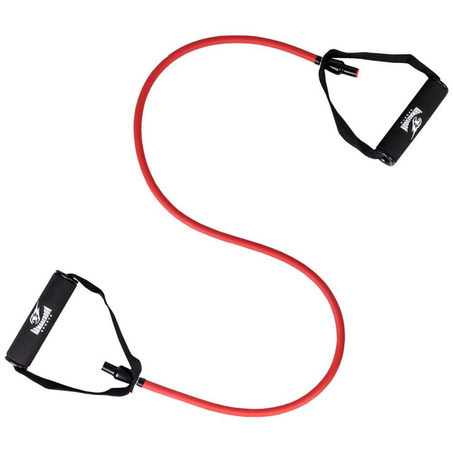 Фитнес Ластик за Тренировка с Ръкохватки - 25 kg (Червен)/ Fitness Band with Grips - 25 kg  ARMAGEDDON - Nutra Best Bulgaria