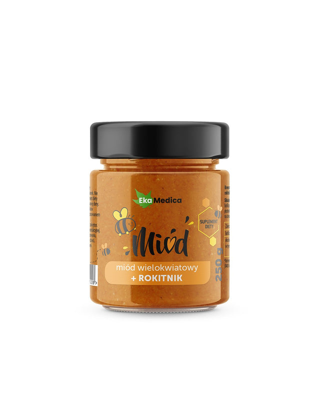 Многоцветен пчелен мед с екстракт от морски зърнастец, 250 g EkaMedica  Ekamedica - Nutra Best Bulgaria