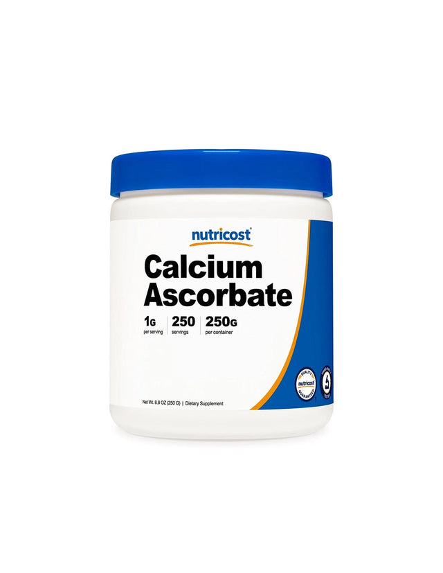 Здрави кости -  Калциев аскорбат, прах 250 g  Nutricost - Nutra Best Bulgaria