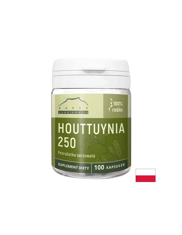 При настинка и грип - Хутиния, 250 mg х 100 капсули  Nanga - Nutra Best Bulgaria