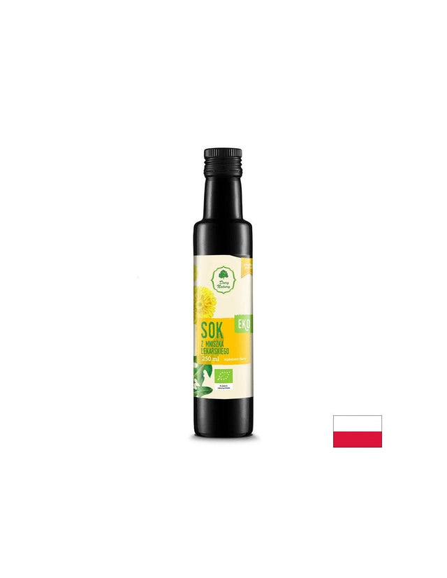Био сок от глухарче за добавяне към напитки и ястия - Храносмилане, детоксикация, метаболизъм, 250 ml, 33 дози  Dary Natury - Nutra Best Bulgaria