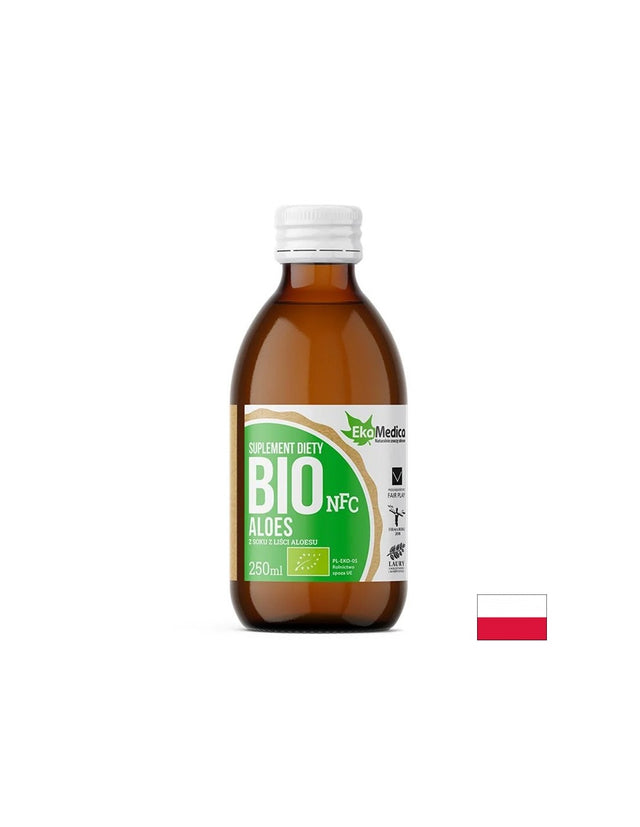 Био сок от листа на алое вера - Добро храносмилане и силен имунитет, 250 ml, 5 дози  Ekamedica - Nutra Best Bulgaria