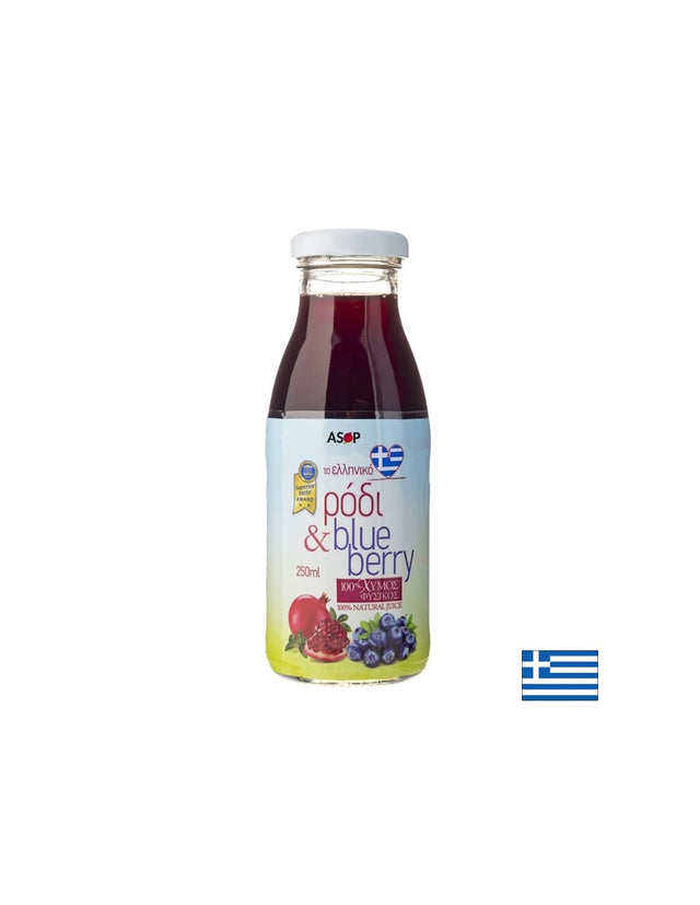 Сок от нар и синя боровинка - Имунитет и антиоксидантна защита, 250 ml  ASOP - Nutra Best Bulgaria