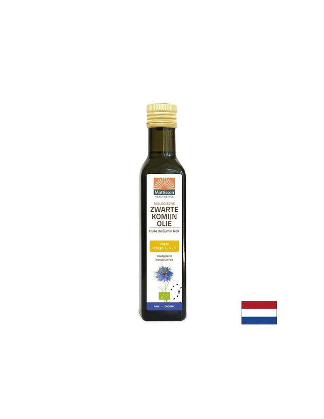 Масло от семена на Черен кимион (студено пресовано) БИО, 250 ml  Mattisson Healthstyle - Nutra Best Bulgaria