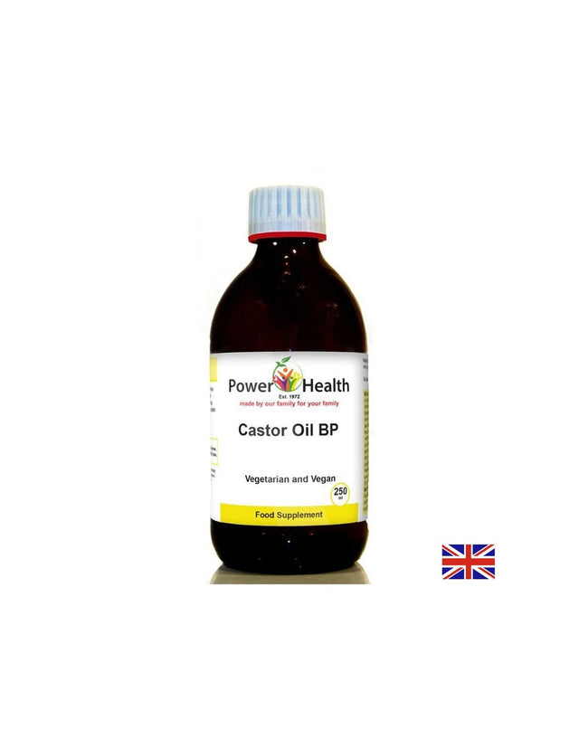 Коса и кожа - Студено пресовано рициново масло, 250 ml  Power Health - Nutra Best Bulgaria