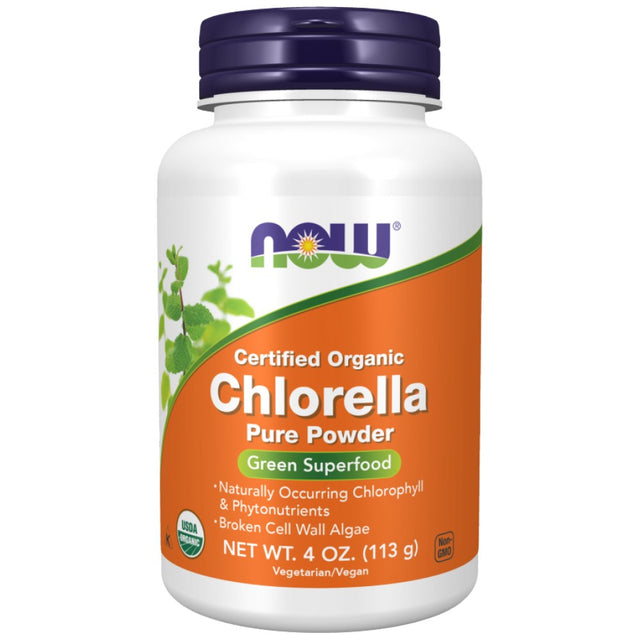 Chlorella Powder - 113 грама  NOW Foods - Nutra Best Bulgaria