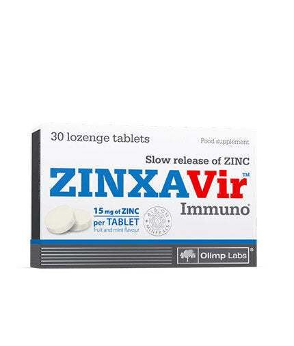 Цинк 15 мг / ZINXAVir Immuno  30 дъвчащи таблетки OLIMP - Nutra Best Bulgaria