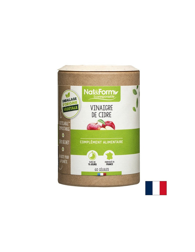Редукция на теглото - Ябълков оцет 270 mg, 60 капсули  Nat&Form - Nutra Best Bulgaria