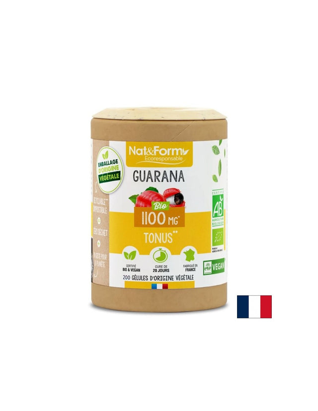 Здравословно отслабване - Гуарана БИО, 275 mg х 200 капсули  Nat&Form - Nutra Best Bulgaria